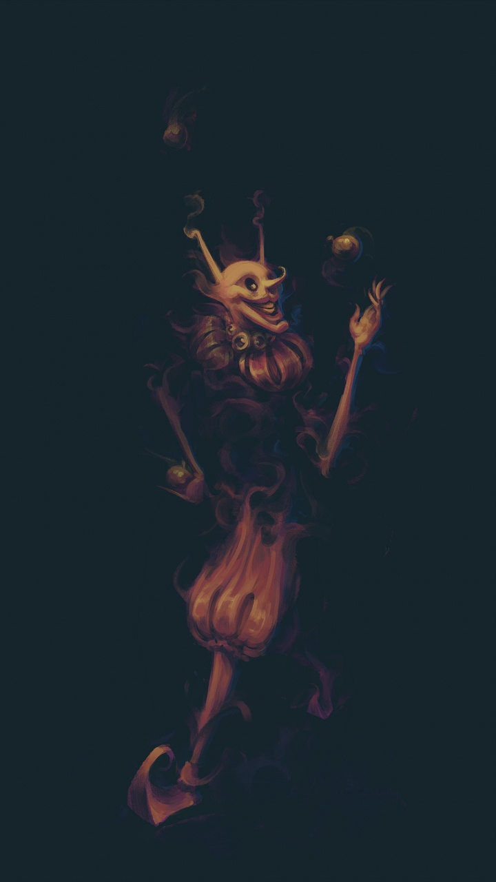 Femme en Robe Noire Illustration. Wallpaper in 720x1280 Resolution