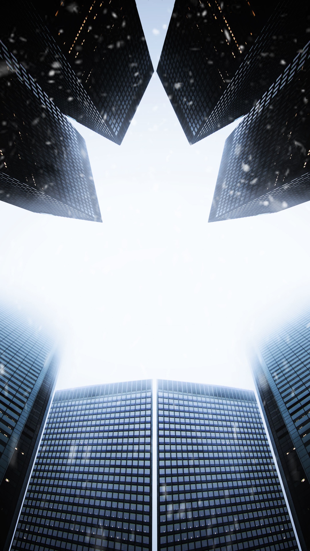 Flachwinkelfotografie Von Hochhäusern. Wallpaper in 1080x1920 Resolution