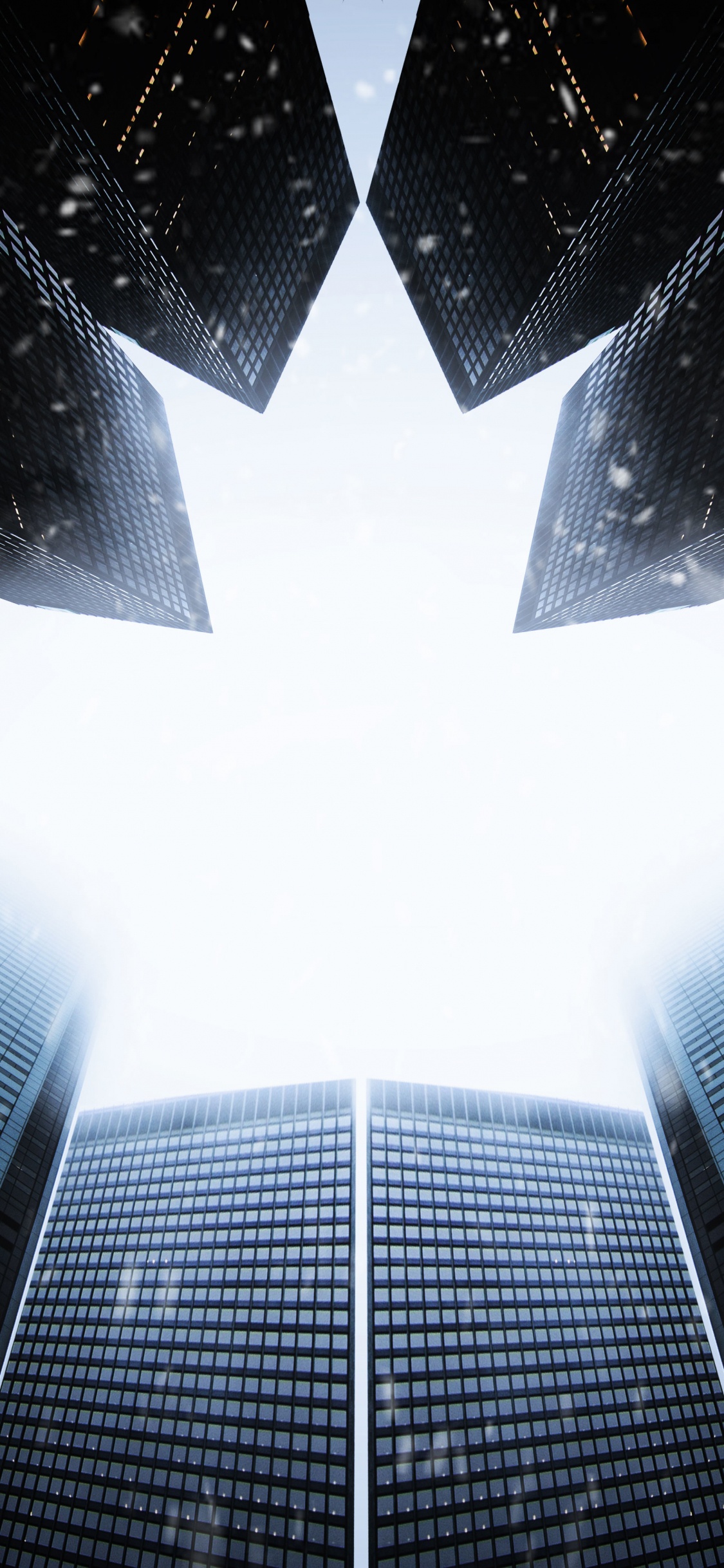 Flachwinkelfotografie Von Hochhäusern. Wallpaper in 1125x2436 Resolution