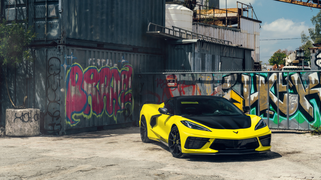 2021 Chevrolet Corvette, Chevrolet, Car, Sportwagen, Corvette Stingray. Wallpaper in 1280x720 Resolution