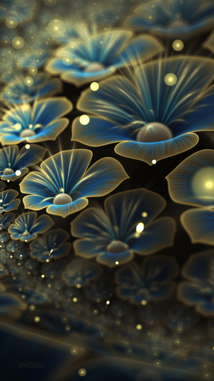 Fractal, Arte Fractal, Diseño Floral, Diseño, Arte Digital. Wallpaper in 750x1334 Resolution