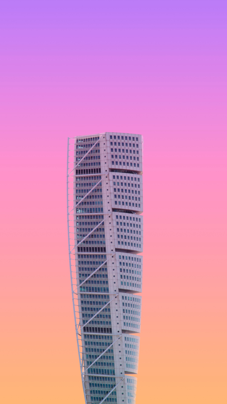 粉红色, 城市, 天空, 塔块, 品红色 壁纸 750x1334 允许