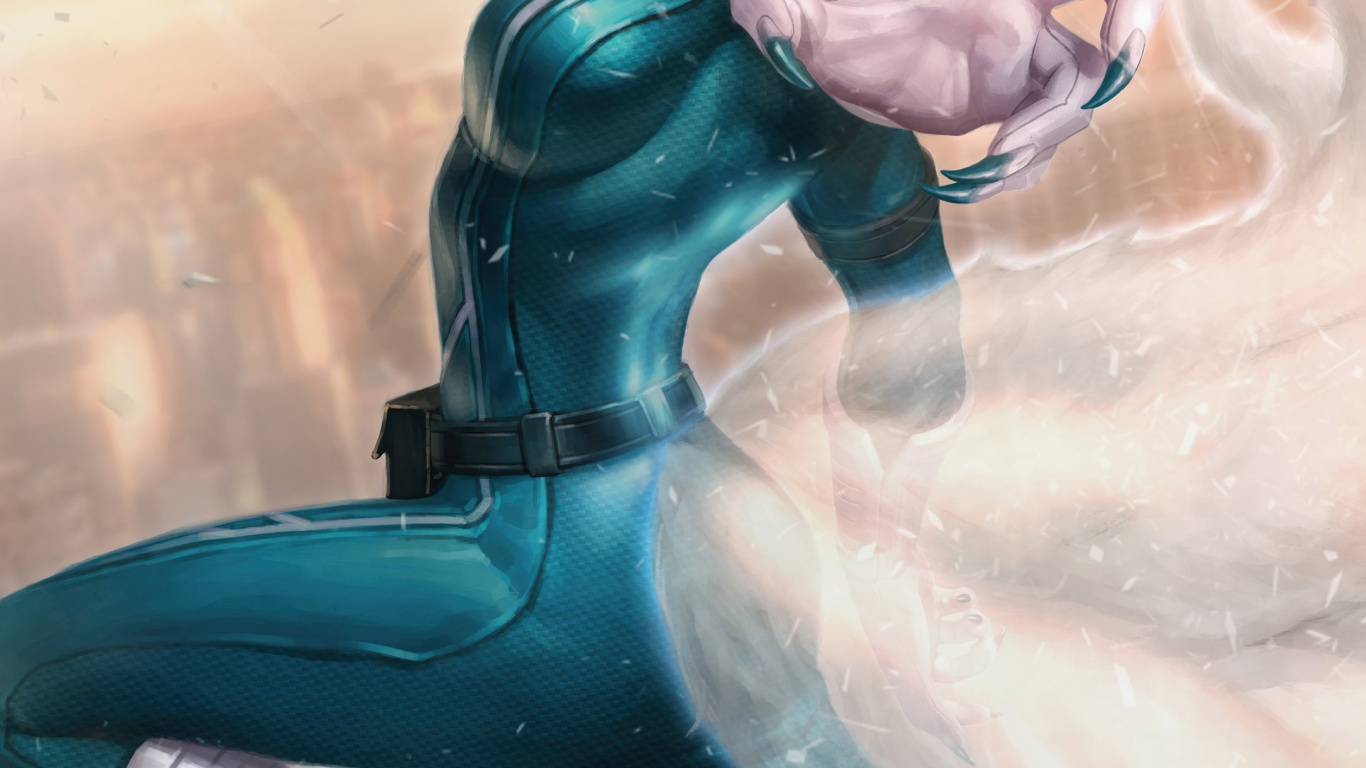 Wunder, Weißer Fuchs, Tier, Kunst, Kätzchen Pryde, Marvel Comics. Wallpaper in 1366x768 Resolution