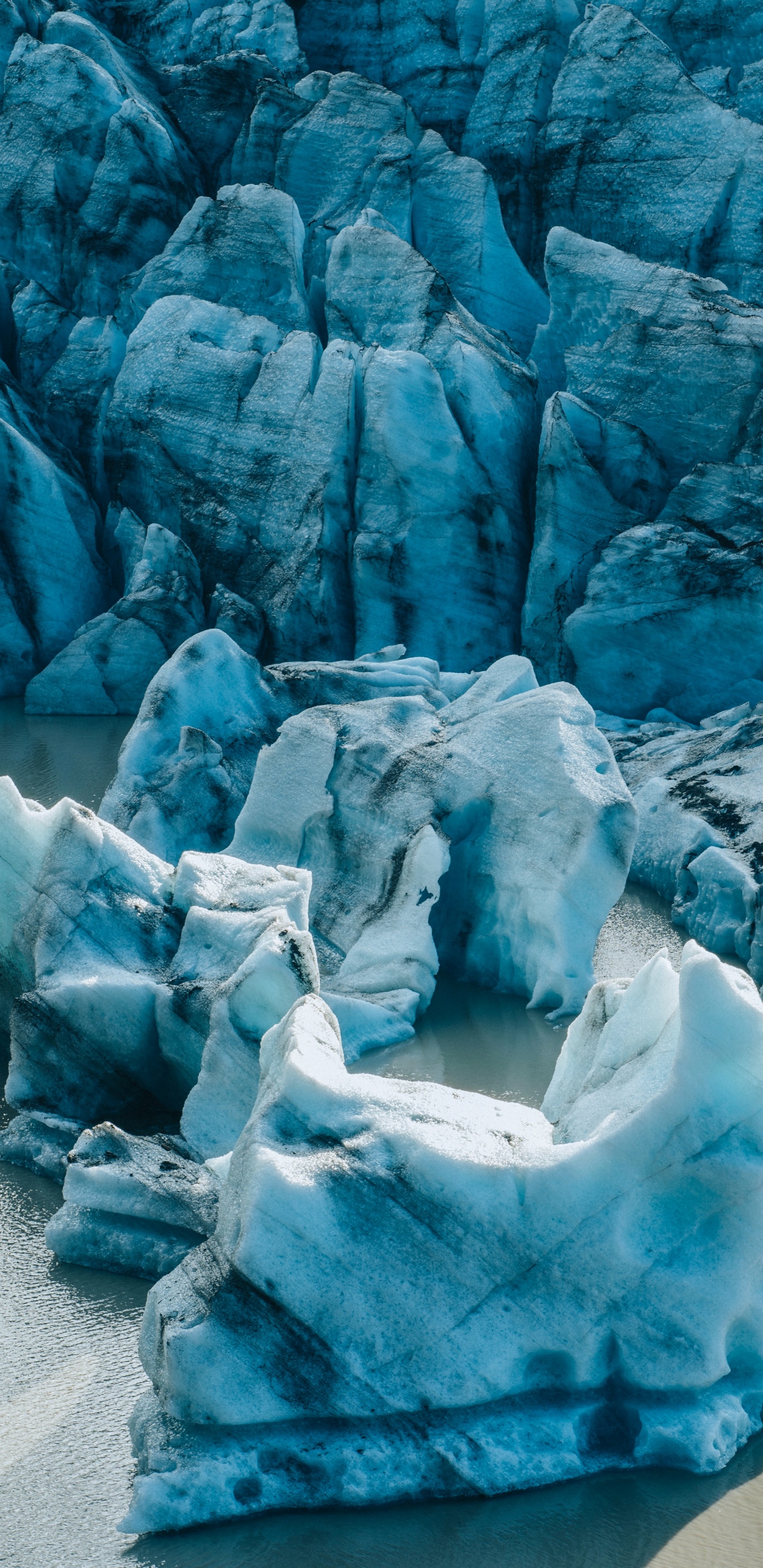 Glacier, Blue, Glacial Landform, Iceberg, Ice. Wallpaper in 1440x2960 Resolution