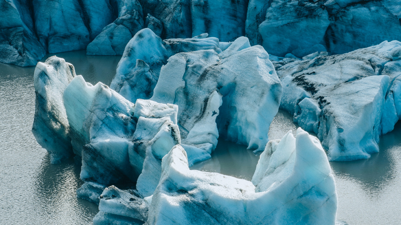 Gletscher, Blau, Gletscher-landform, Eisberg, Türkis. Wallpaper in 1280x720 Resolution