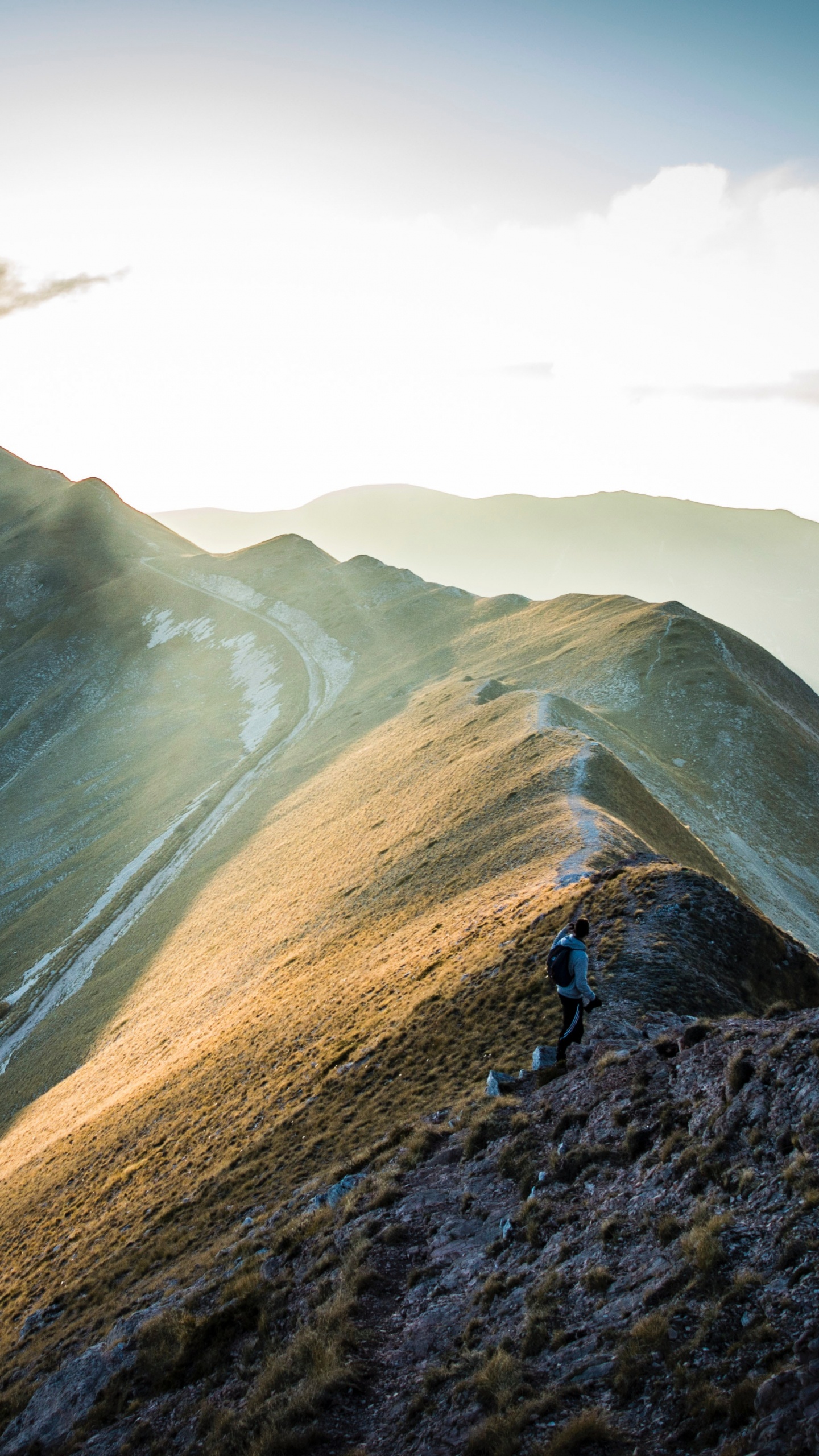 Mountain, Mountainous Landforms, Nature, Highland, Ridge. Wallpaper in 1440x2560 Resolution