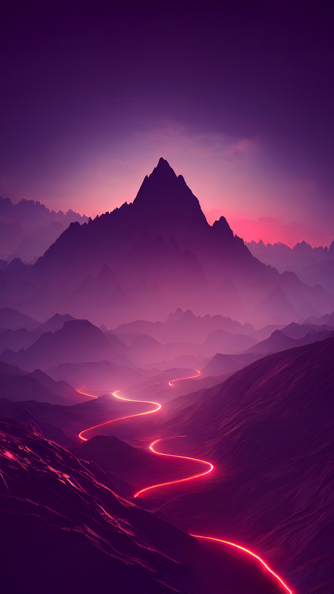 Apples, Atmosphere, Mountain, Natural Landscape, Purple. Wallpaper in 1080x1920 Resolution