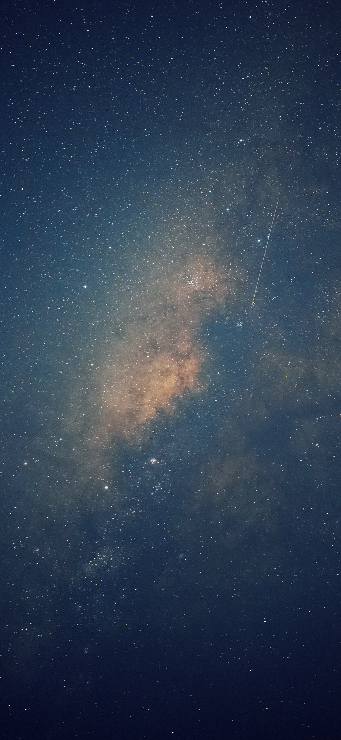 Cielo Azul Con Estrellas Durante la Noche. Wallpaper in 1125x2436 Resolution