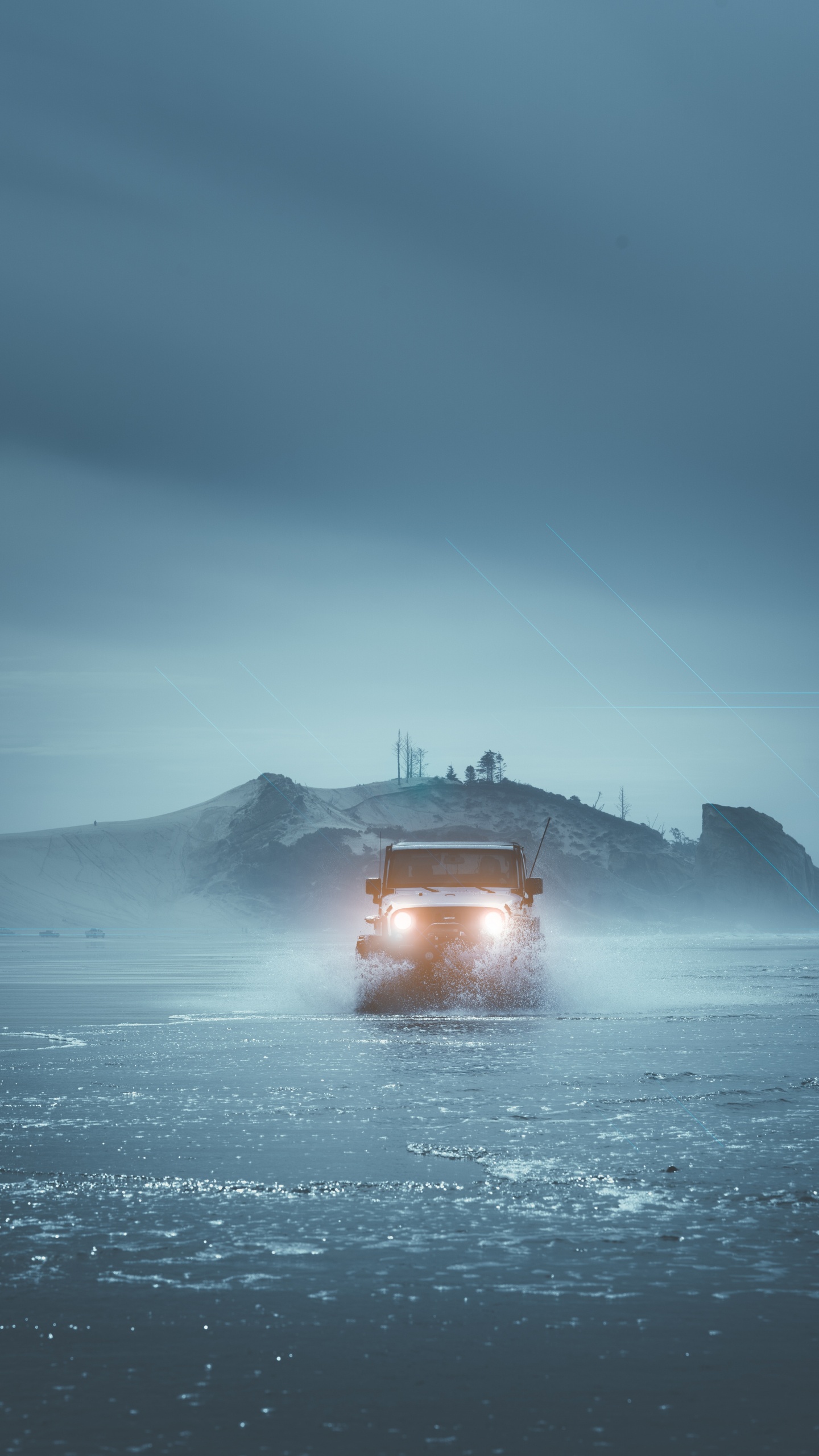 越野, 天空, 冬天 壁纸 1440x2560 允许