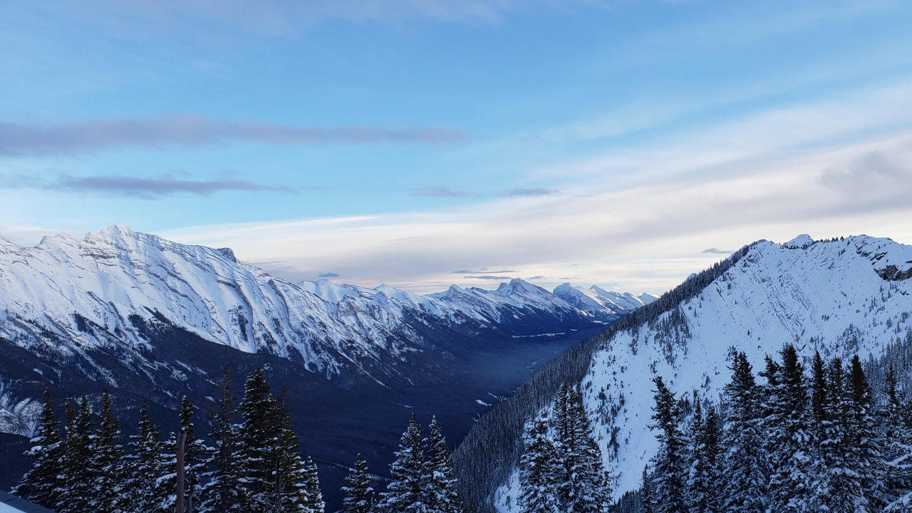 Bergigen Landschaftsformen, Bergkette, Schnee, Winter, Grat. Wallpaper in 1280x720 Resolution