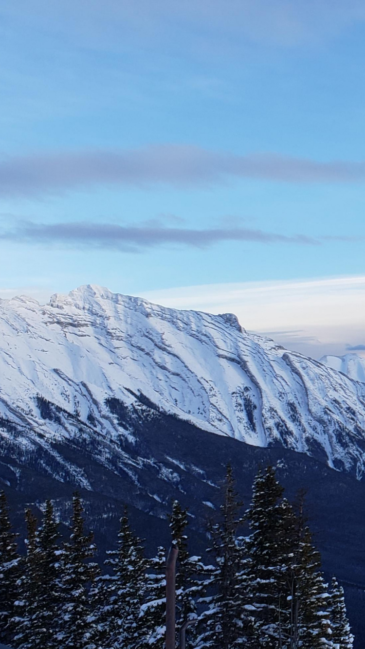 Mountainous Landforms, Mountain, Mountain Range, Snow, Winter. Wallpaper in 750x1334 Resolution