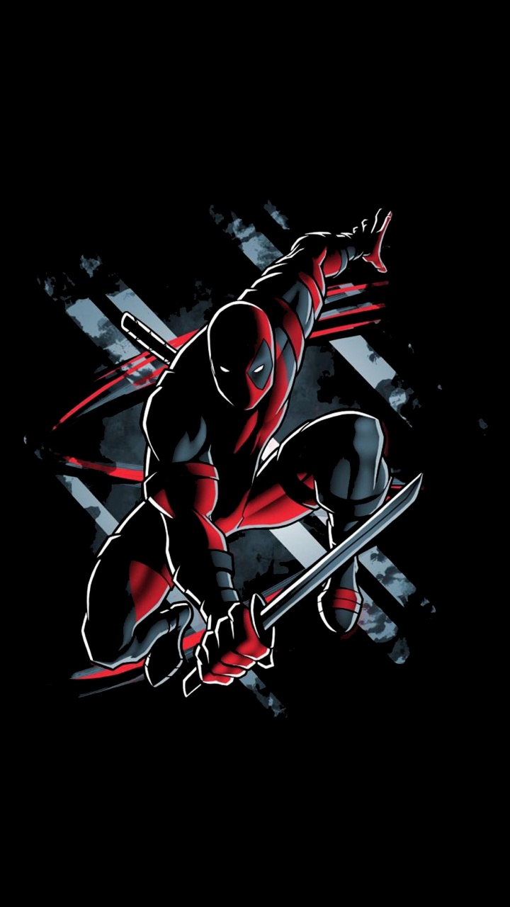 Graphic Design, Deadpool, Automotive Lighting, Motorcycle, Art. Wallpaper in 720x1280 Resolution