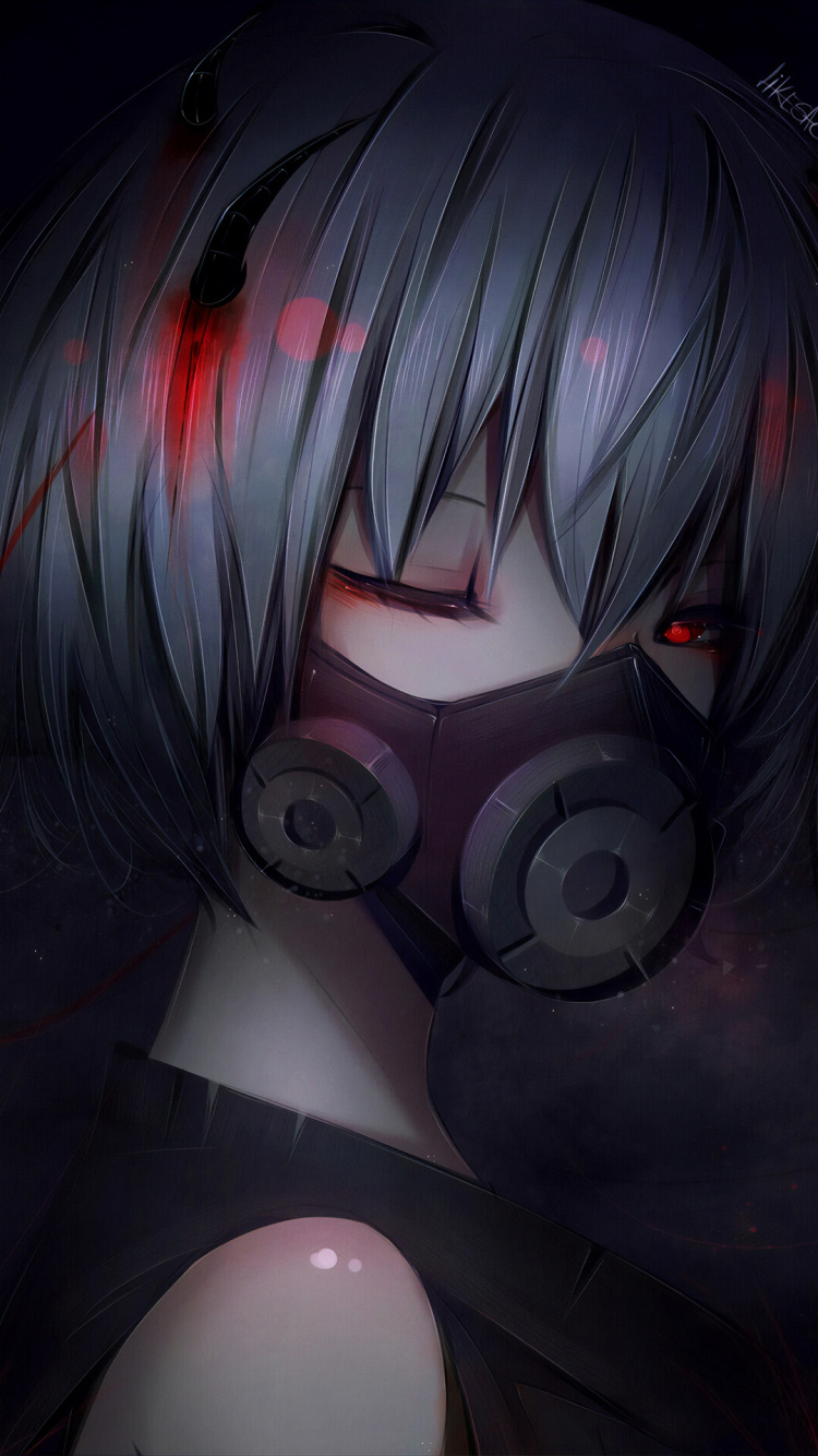 Personaje de Anime Masculino de Pelo Morado. Wallpaper in 750x1334 Resolution