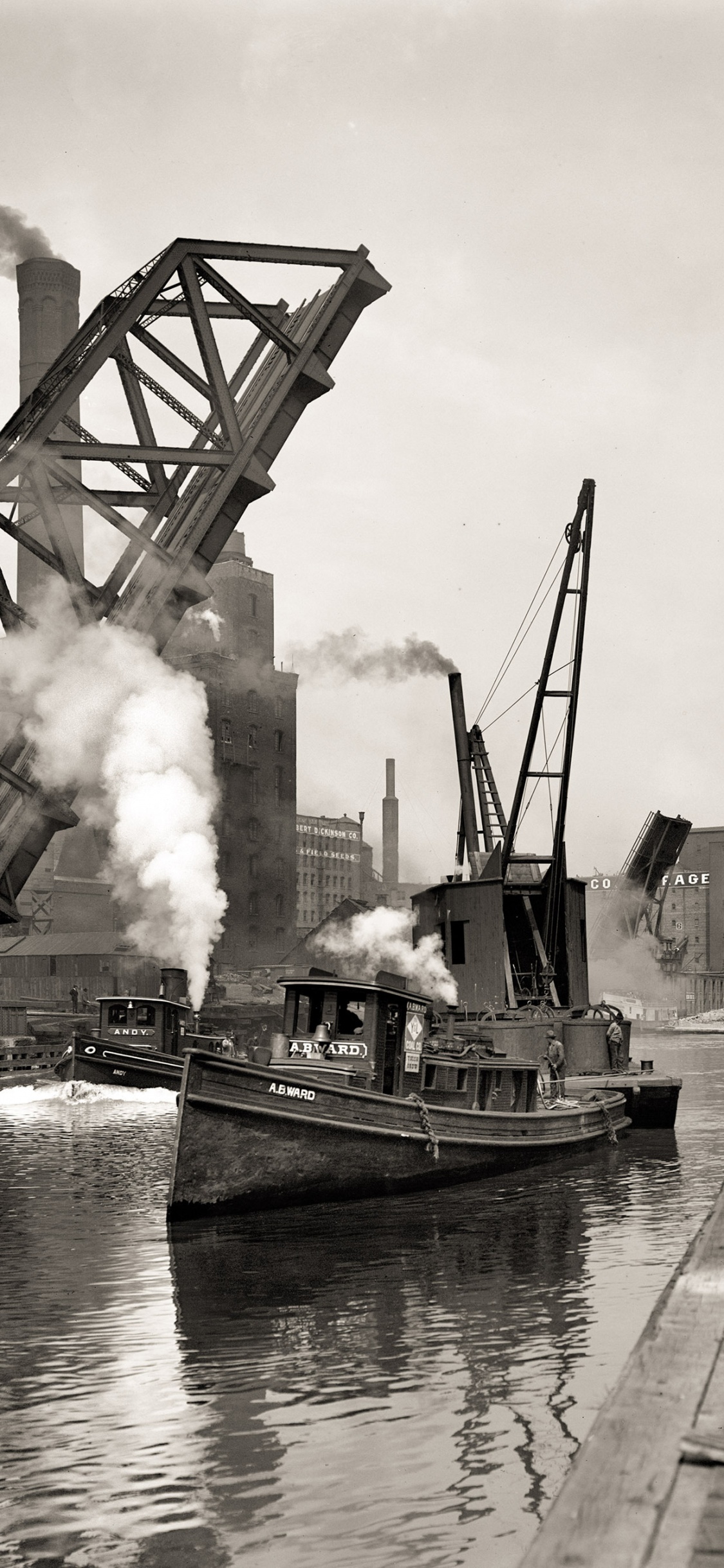 Chicago, Industrie, Metall, Boot, Kran. Wallpaper in 1125x2436 Resolution