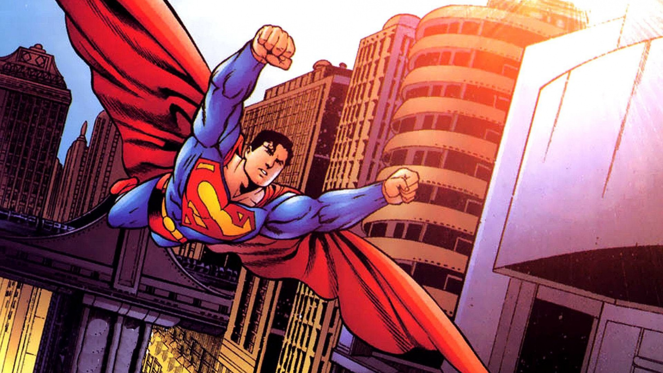 Mann im Blauen Langarmhemd Und Roten Hosen Mit Roter Regenschirmillustration. Wallpaper in 1366x768 Resolution