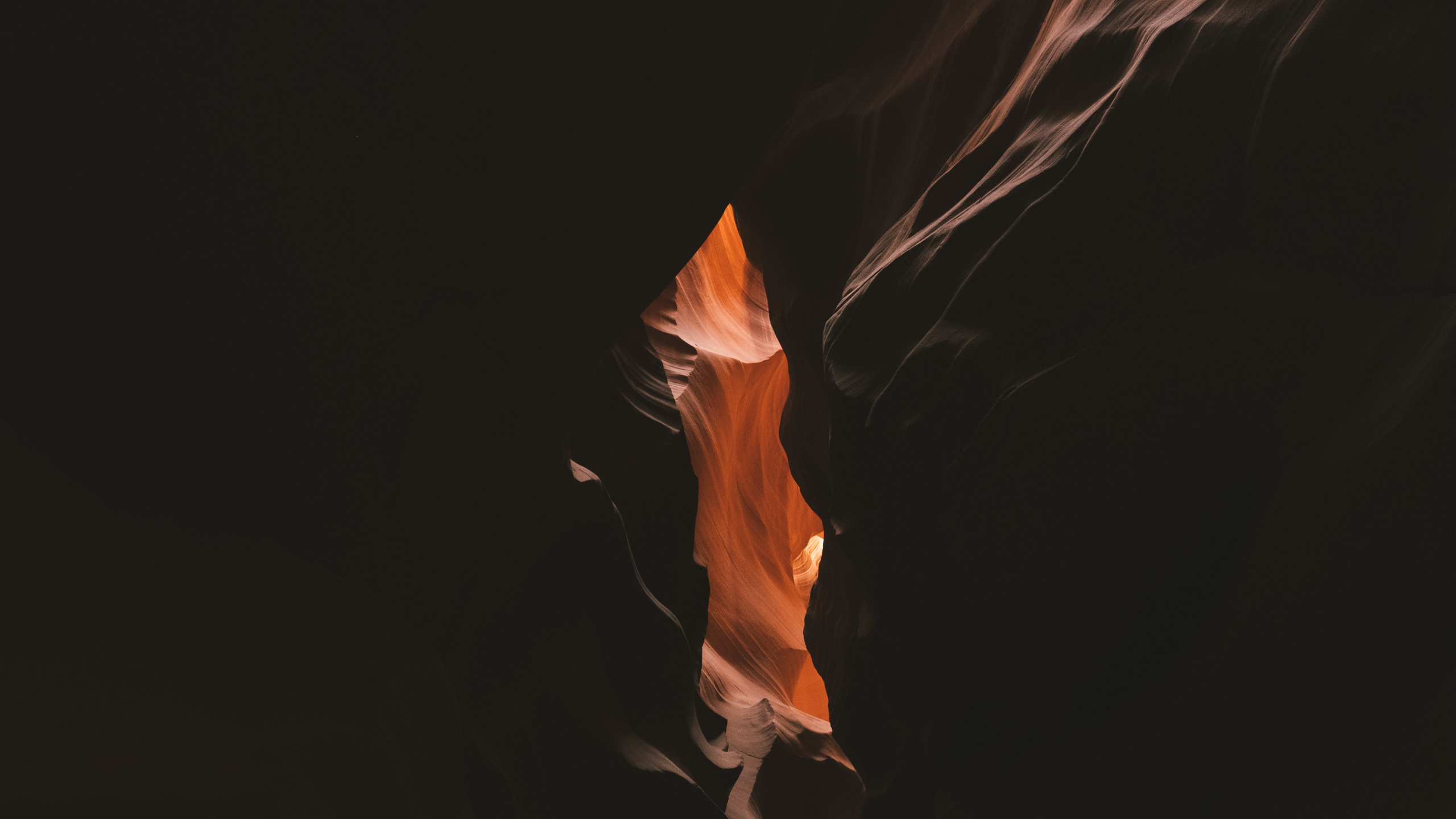 Antelope Canyon, Naranja, Calor, Llama, Fuego. Wallpaper in 2560x1440 Resolution