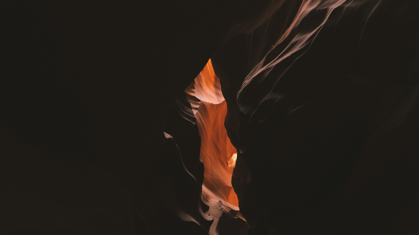 Antelope Canyon, Orange, Heat, Flame, Fire. Wallpaper in 1366x768 Resolution