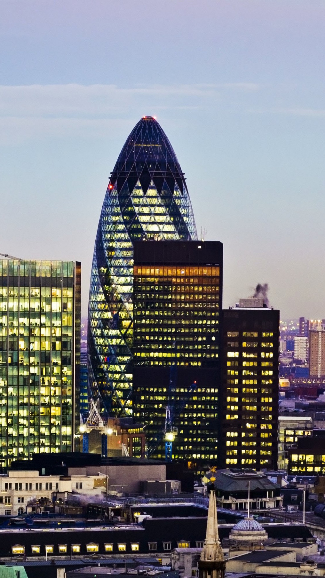 City Skyline During Night Time. Wallpaper in 1080x1920 Resolution