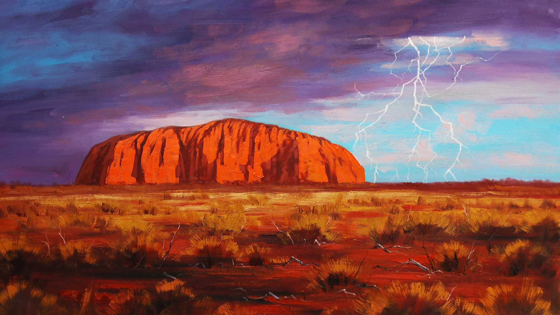 Braune Felsformation Unter Weißen Wolken Und Blauem Himmel Tagsüber. Wallpaper in 1920x1080 Resolution