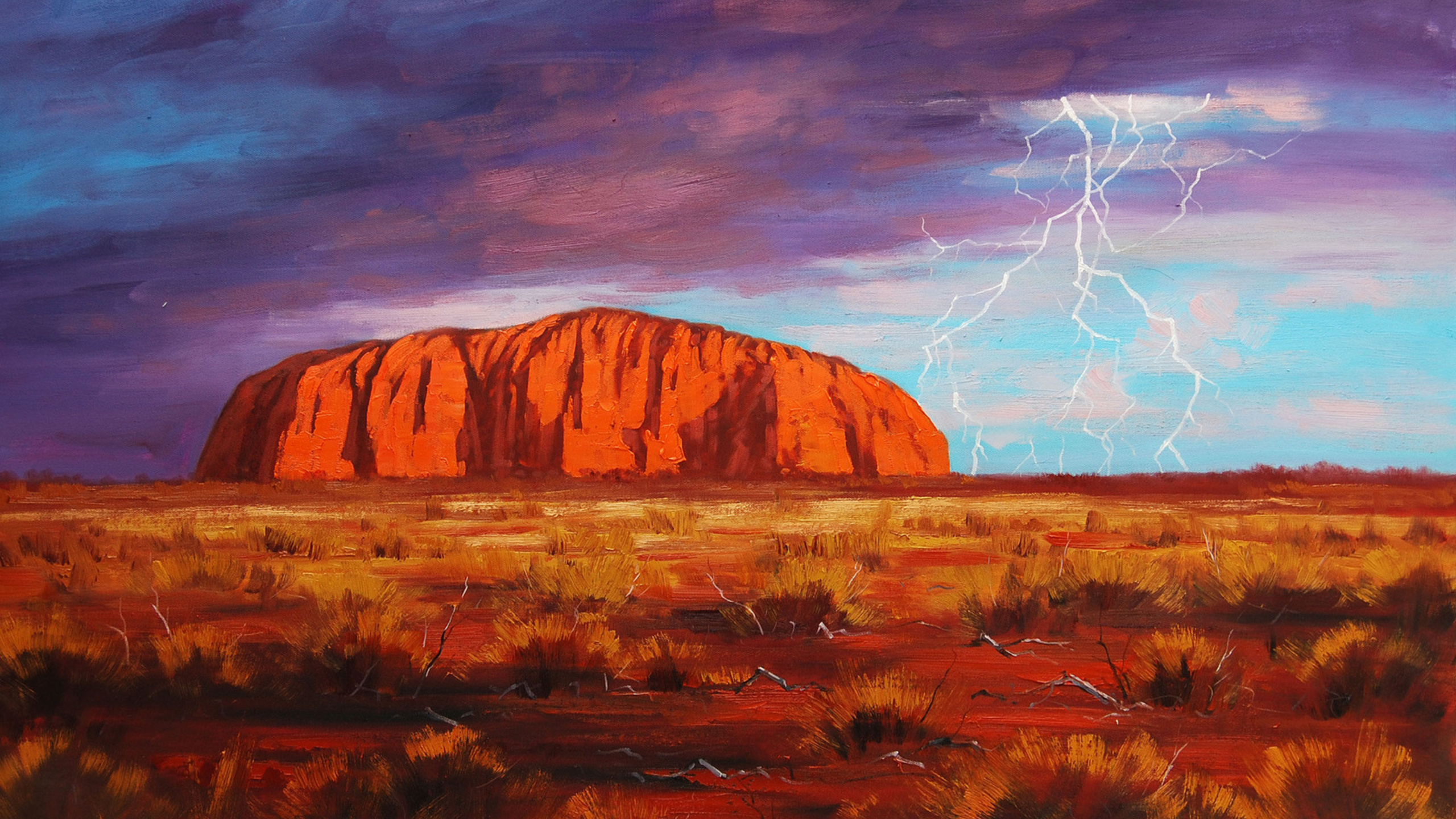 Braune Felsformation Unter Weißen Wolken Und Blauem Himmel Tagsüber. Wallpaper in 2560x1440 Resolution