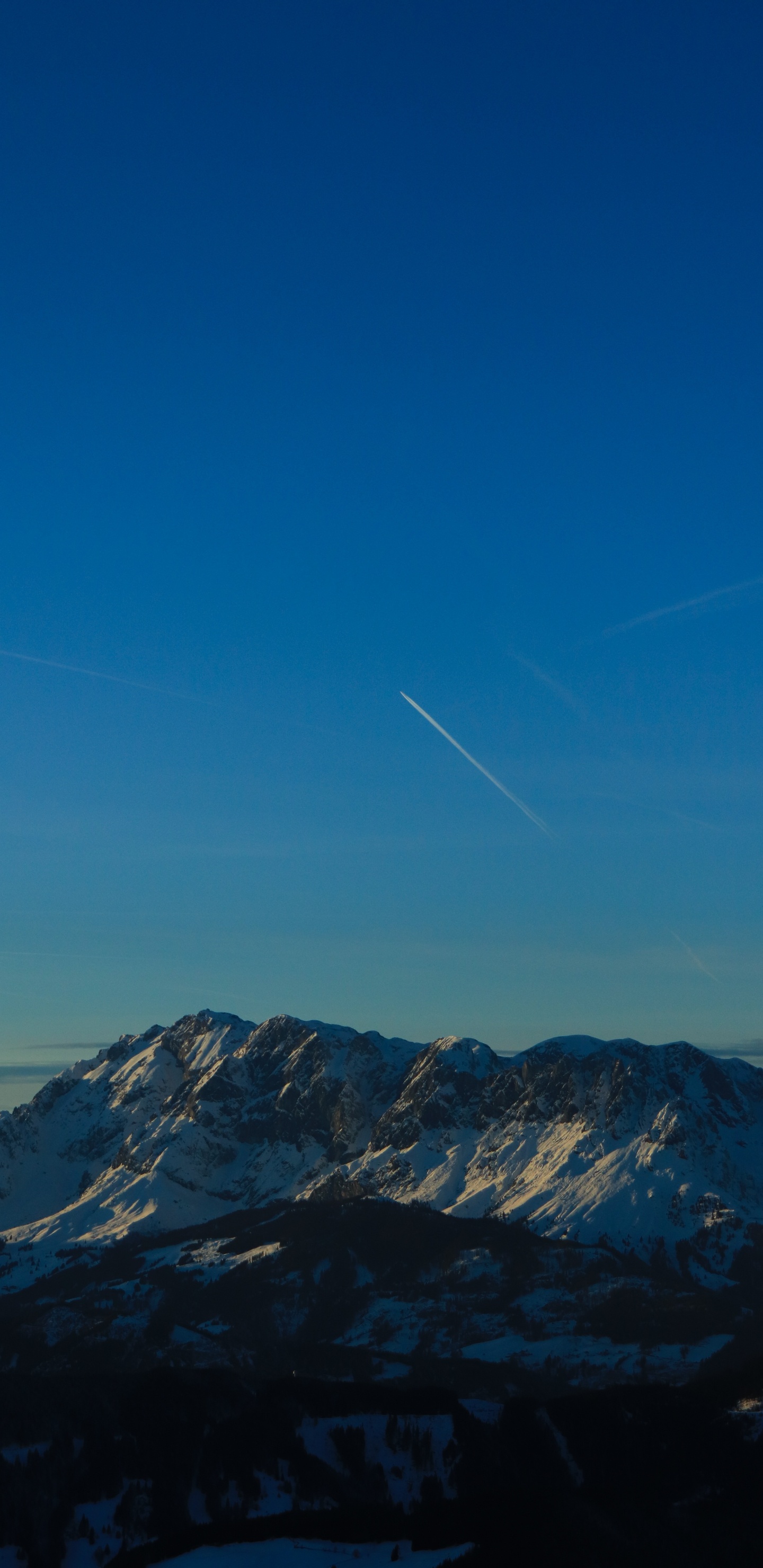 Mountainous Landforms, Mountain, Blue, Mountain Range, Cloud. Wallpaper in 1440x2960 Resolution