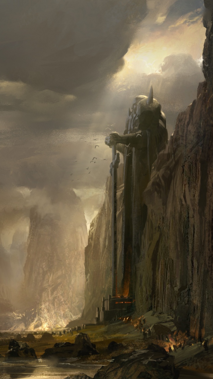 Formación de Roca Marrón Cerca Del Cuerpo de Agua Durante el Día.. Wallpaper in 720x1280 Resolution