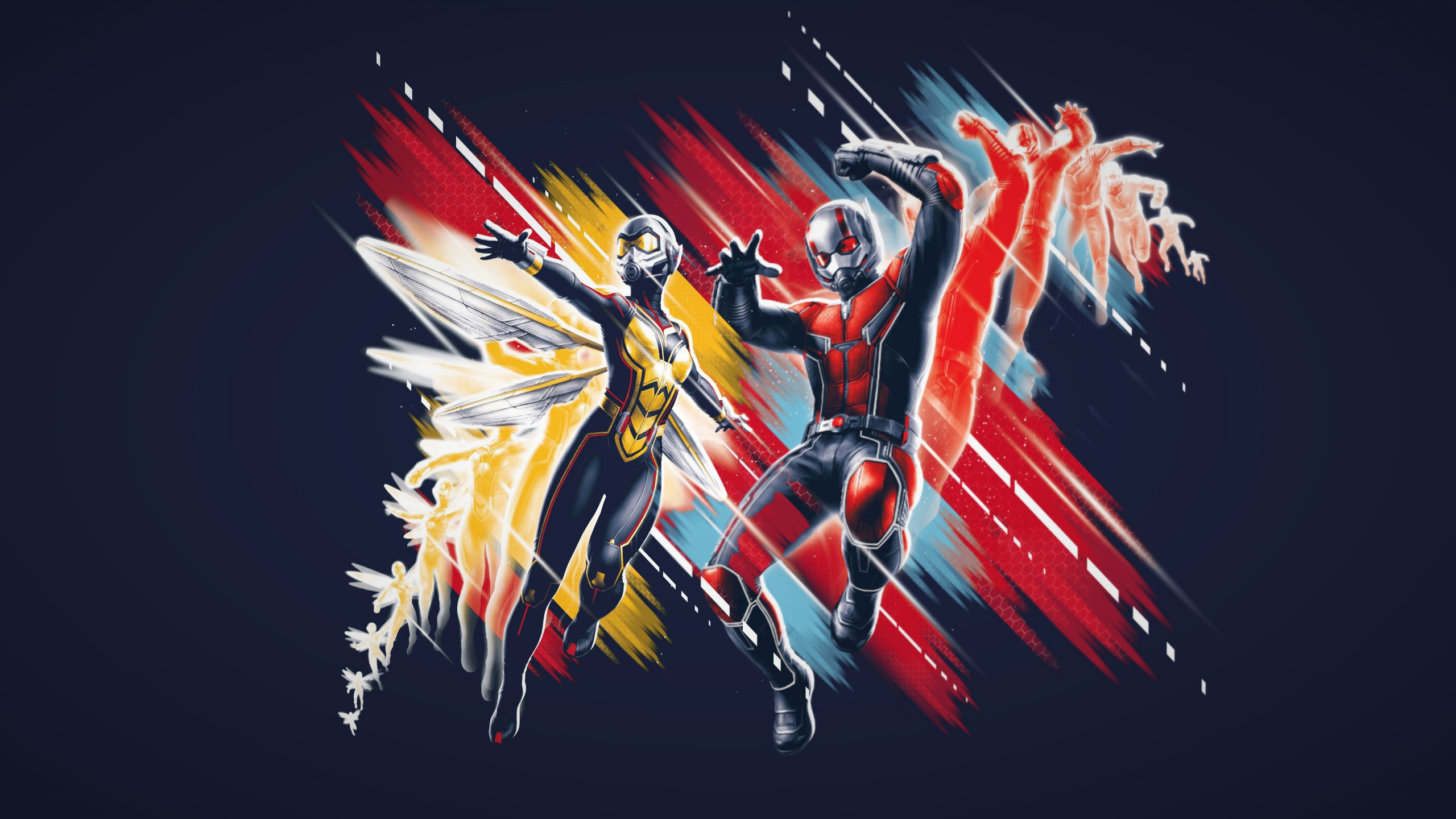 Red and Yellow Dragon Illustration. Wallpaper in 2560x1440 Resolution