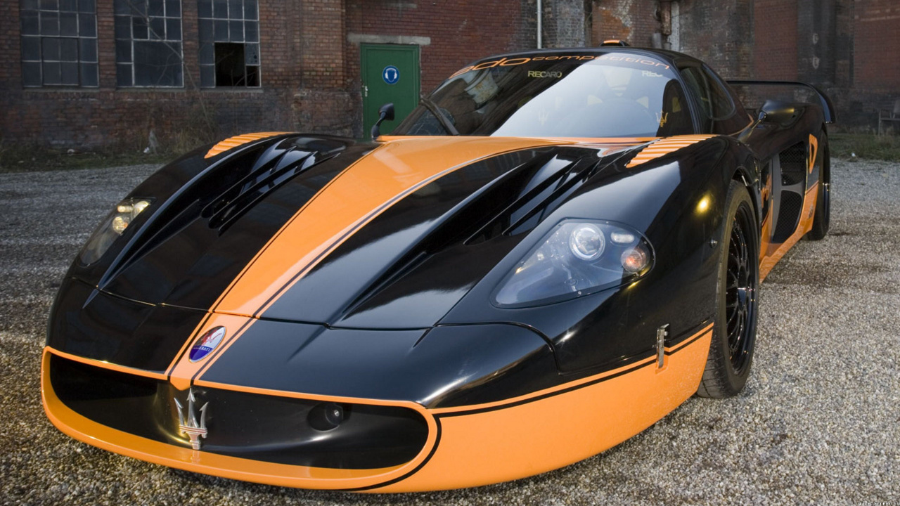 Schwarz-gelber Lamborghini Aventador. Wallpaper in 1280x720 Resolution