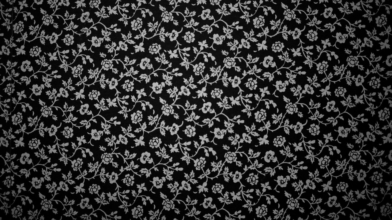 Textile Floral Noir et Blanc. Wallpaper in 1280x720 Resolution