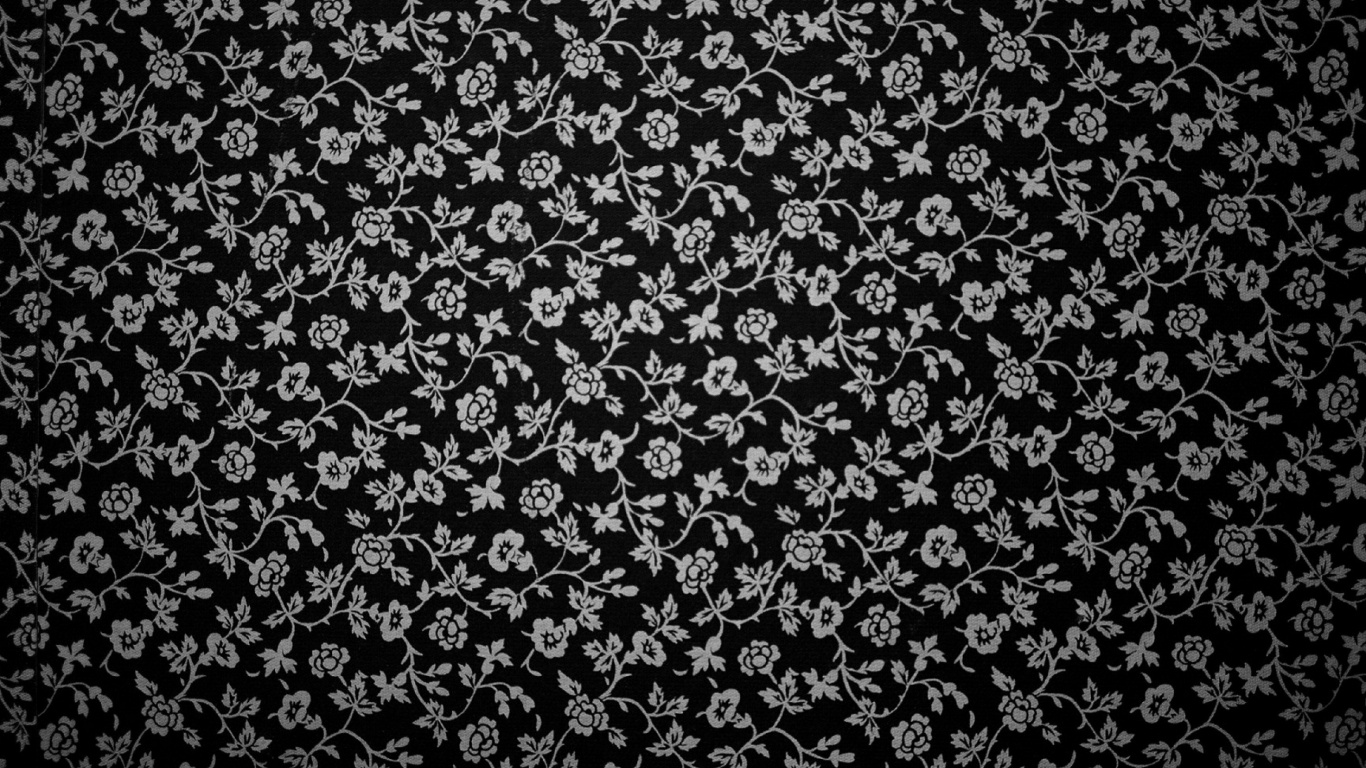 Textil Floral Blanco y Negro. Wallpaper in 1366x768 Resolution
