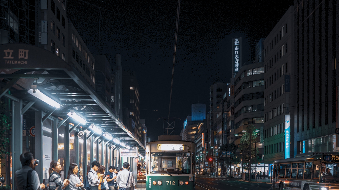 电力, 车灯, 通道, 跟踪, 城市景观 壁纸 1366x768 允许