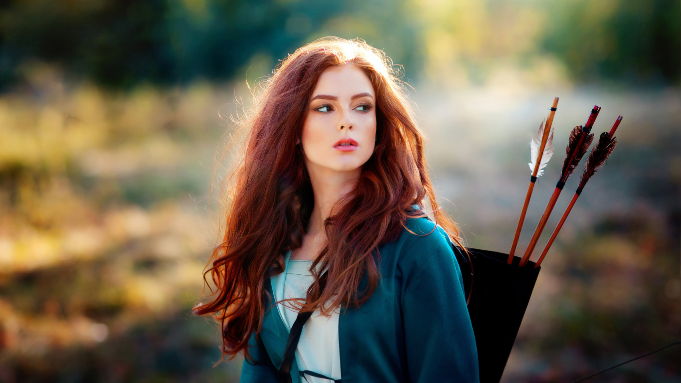 Teresa Smyser, Hair, People in Nature, Face, Lip. Wallpaper in 1366x768 Resolution