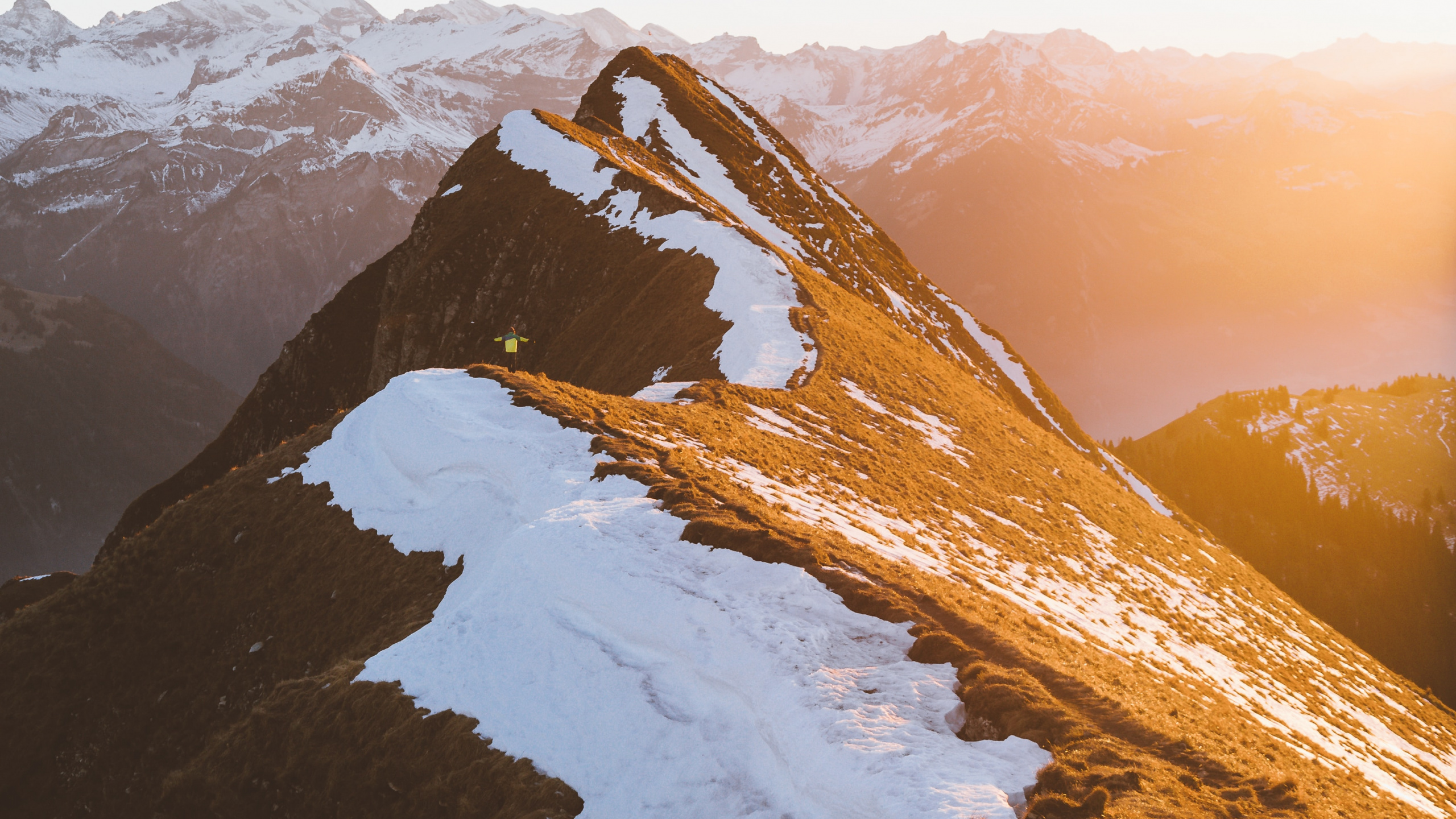 Morning, Mountainous Landforms, Sunlight, Hill, Divine Grace. Wallpaper in 2560x1440 Resolution