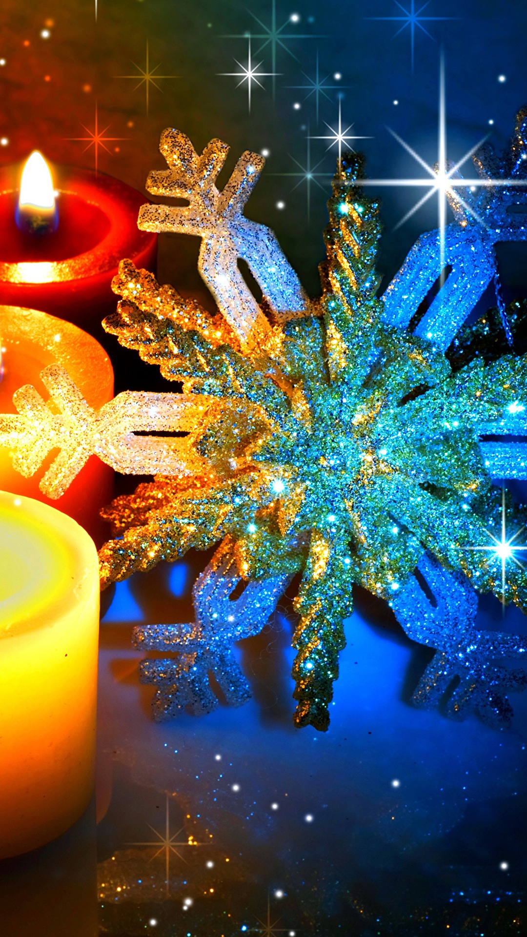 Neujahr, Kerze, Veranstaltung, Weihnachtsdekoration, Weihnachtsbeleuchtung. Wallpaper in 1080x1920 Resolution