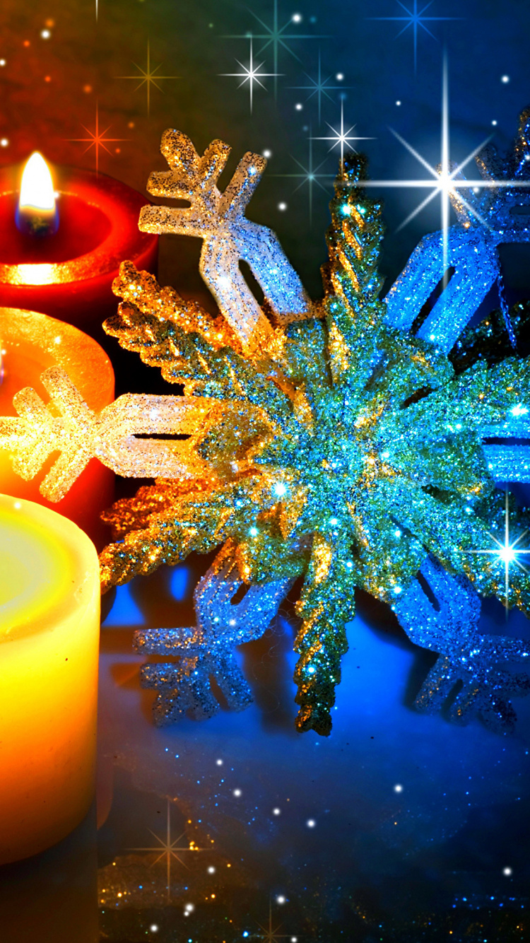 Neujahr, Kerze, Veranstaltung, Weihnachtsdekoration, Weihnachtsbeleuchtung. Wallpaper in 750x1334 Resolution