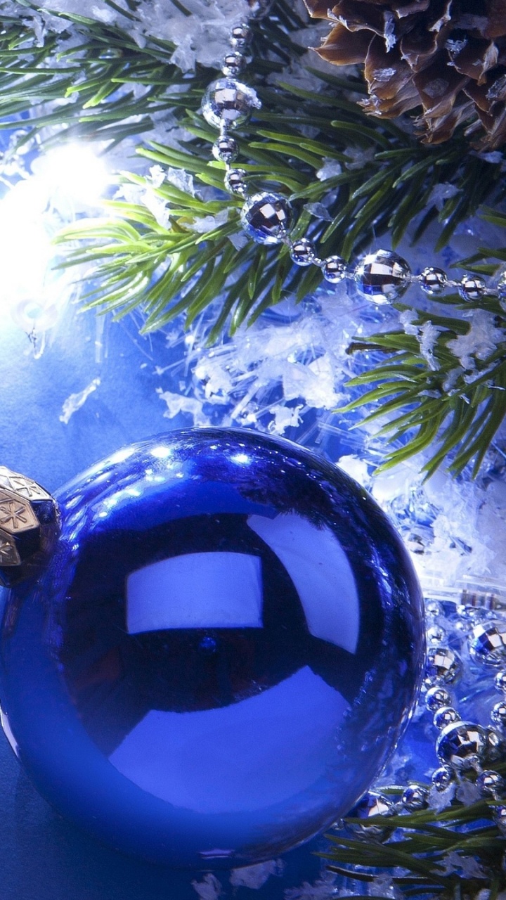 Blau, Christmas Ornament, Weihnachtsdekoration, Kobaltblau, Ded Moroz. Wallpaper in 720x1280 Resolution