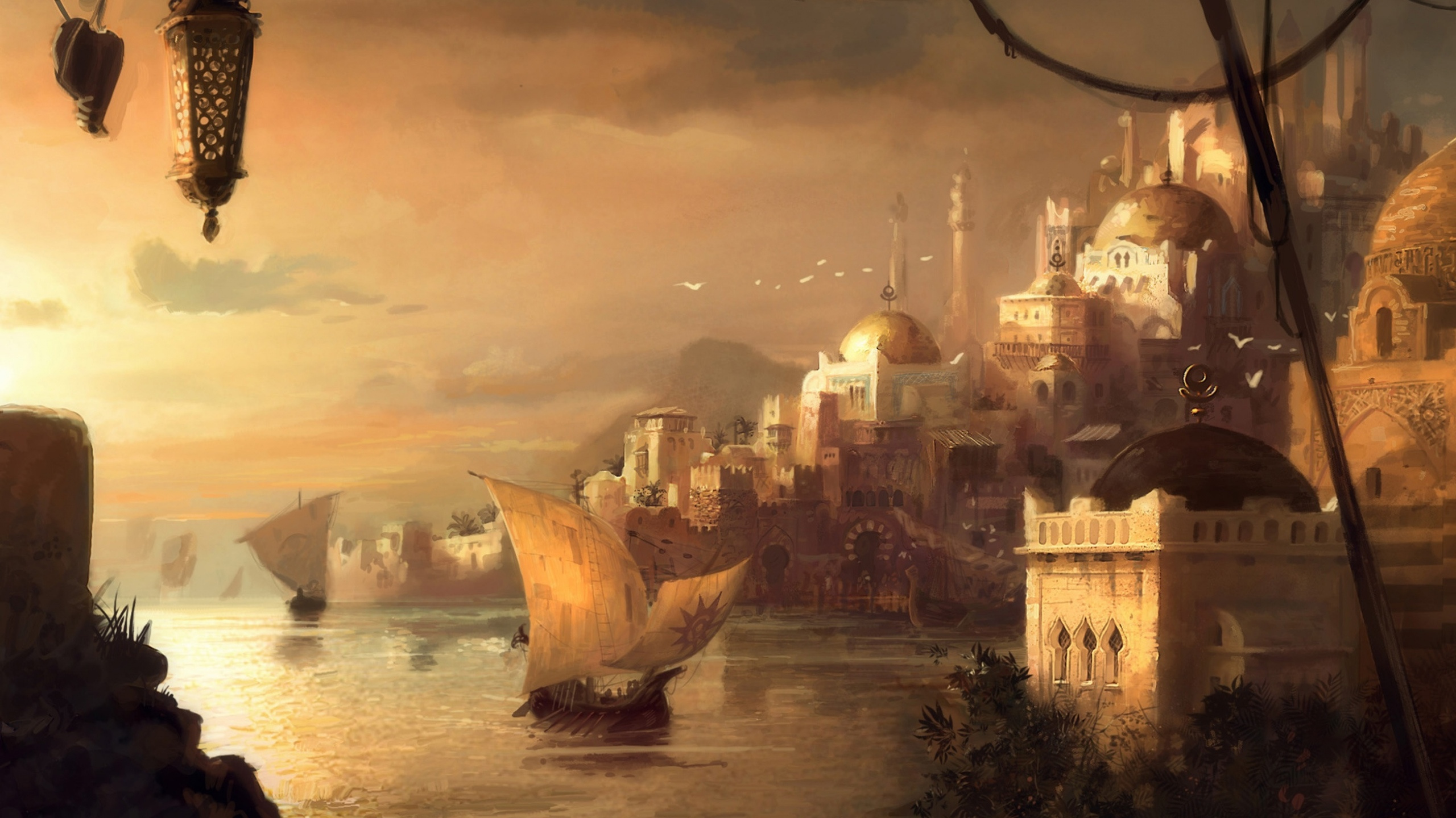 Horizon de la Ville Pendant la Nuit. Wallpaper in 2560x1440 Resolution