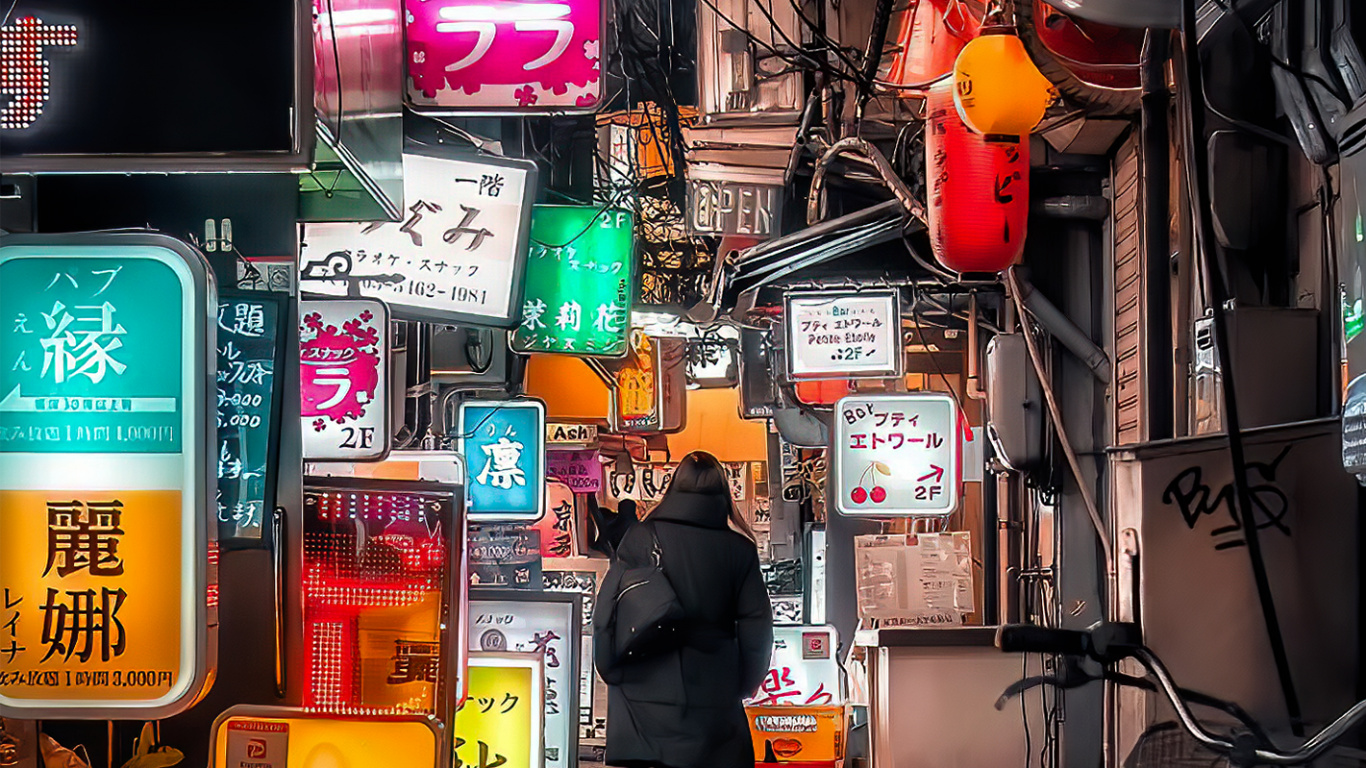 街, 基础设施, 车灯, 建筑, 电力 壁纸 1366x768 允许