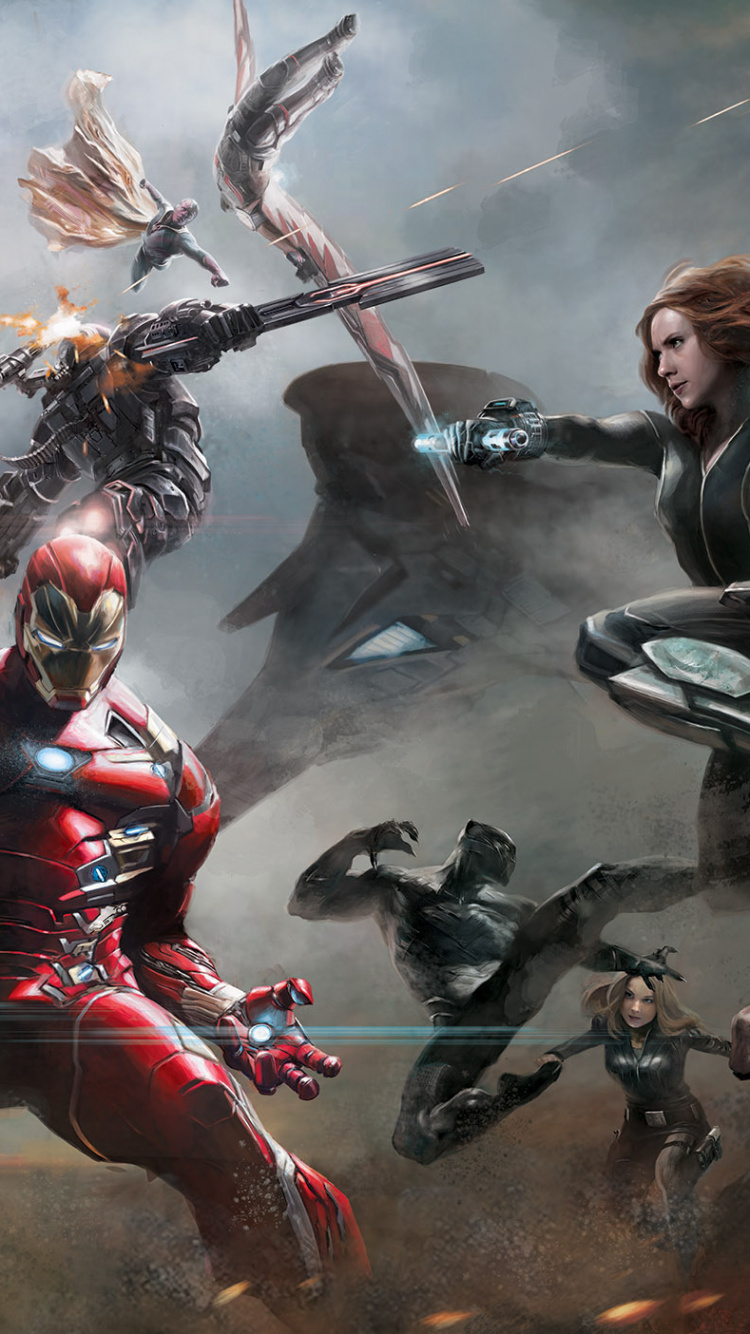 Captain America, L'homme de Fer, Marvel, Panthère Noire, Jeu Pc. Wallpaper in 750x1334 Resolution