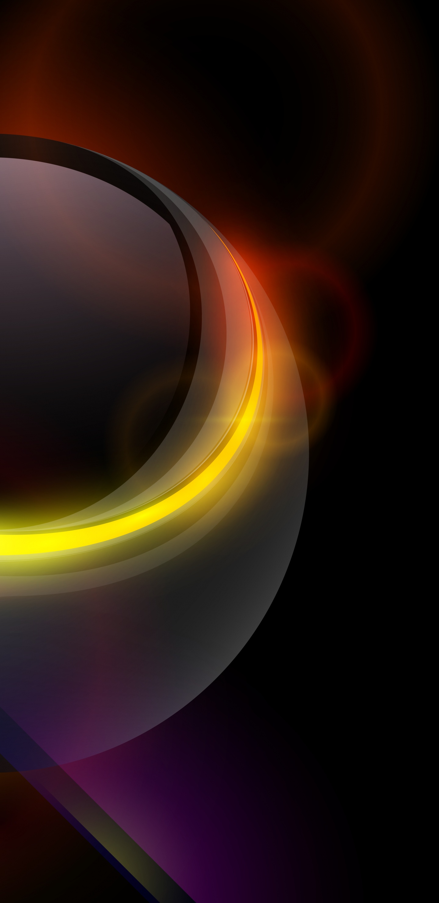 Orange, Light, Art, Gas, Circle. Wallpaper in 1440x2960 Resolution