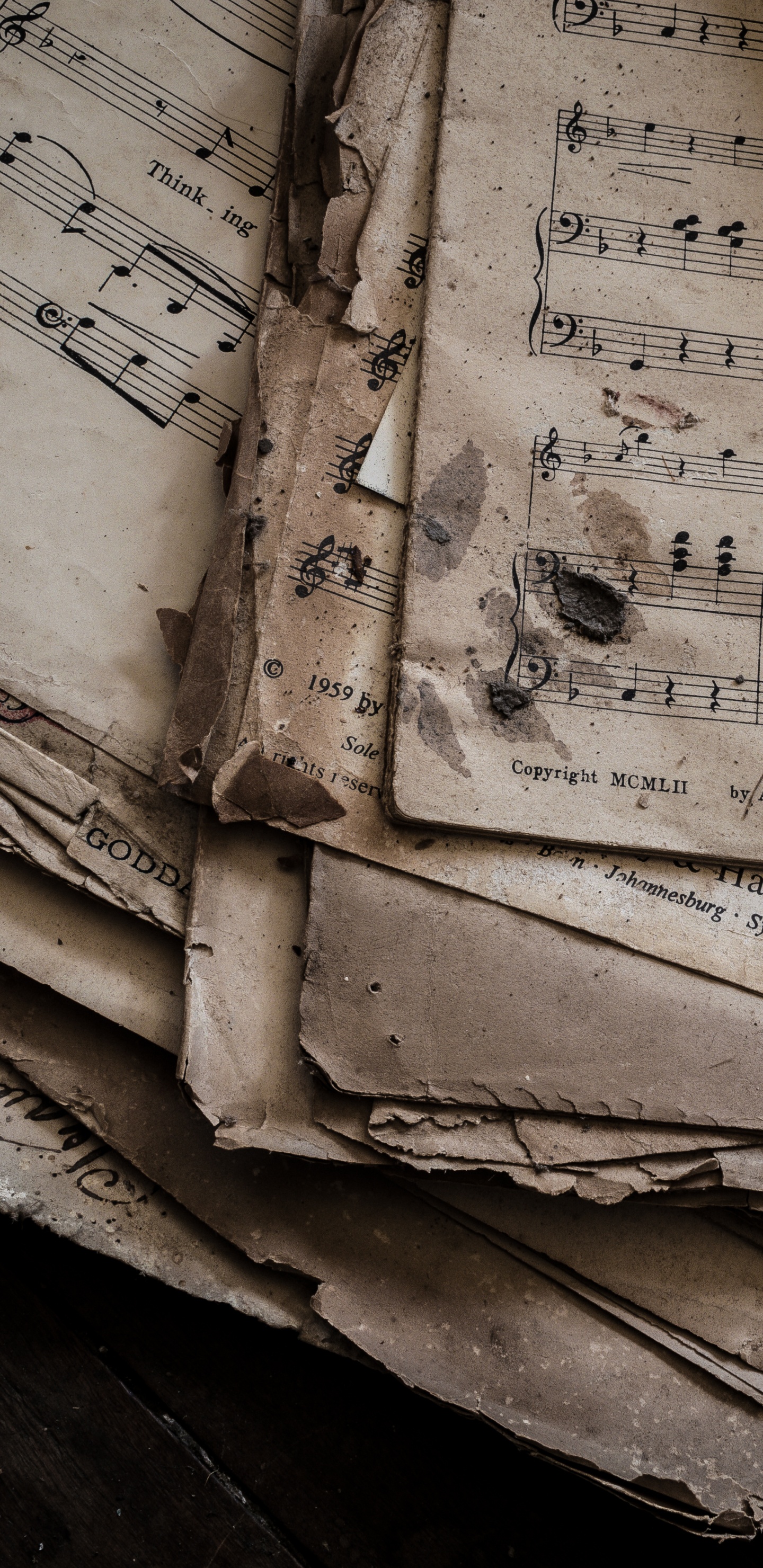 Noten, Musikalische Note, Text, Papier, Holz. Wallpaper in 1440x2960 Resolution