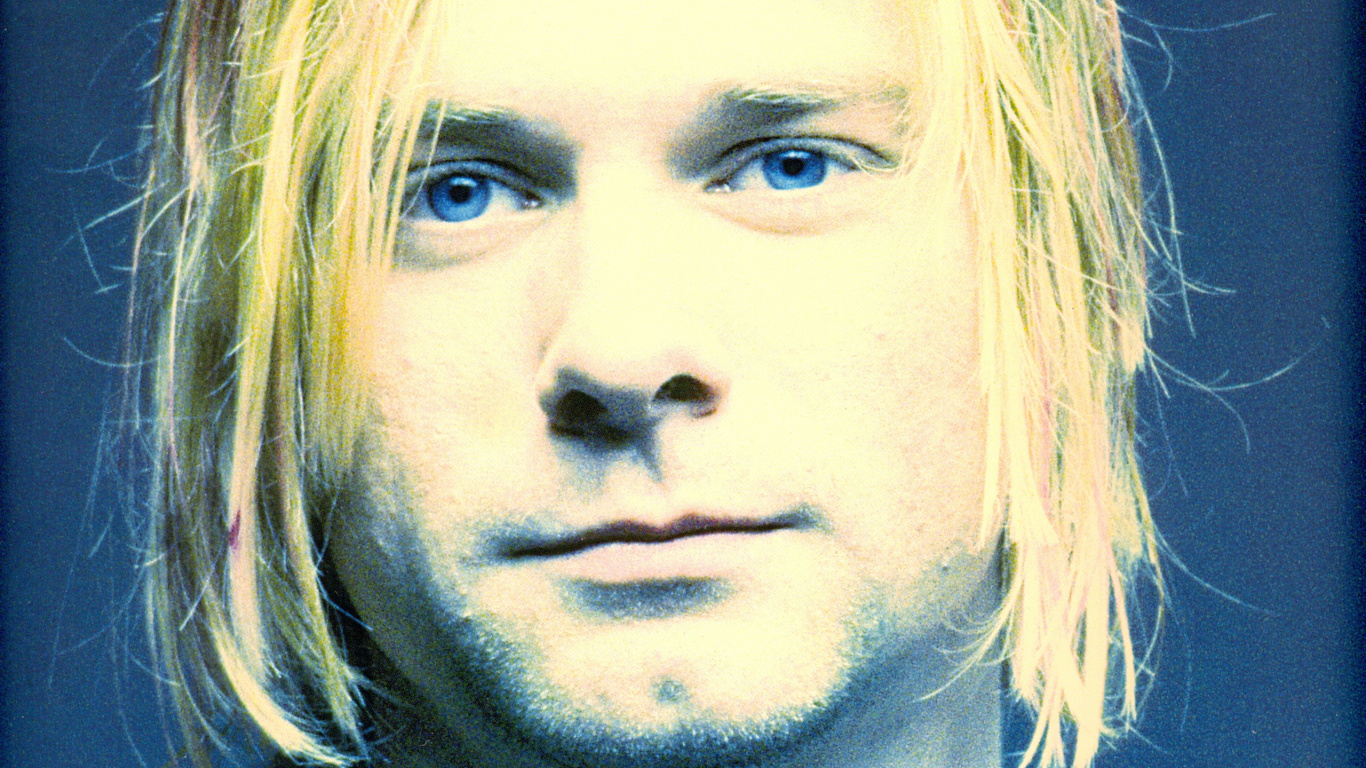 Nirvana, Grunge, Ceja, Nariz, Barbilla. Wallpaper in 1366x768 Resolution