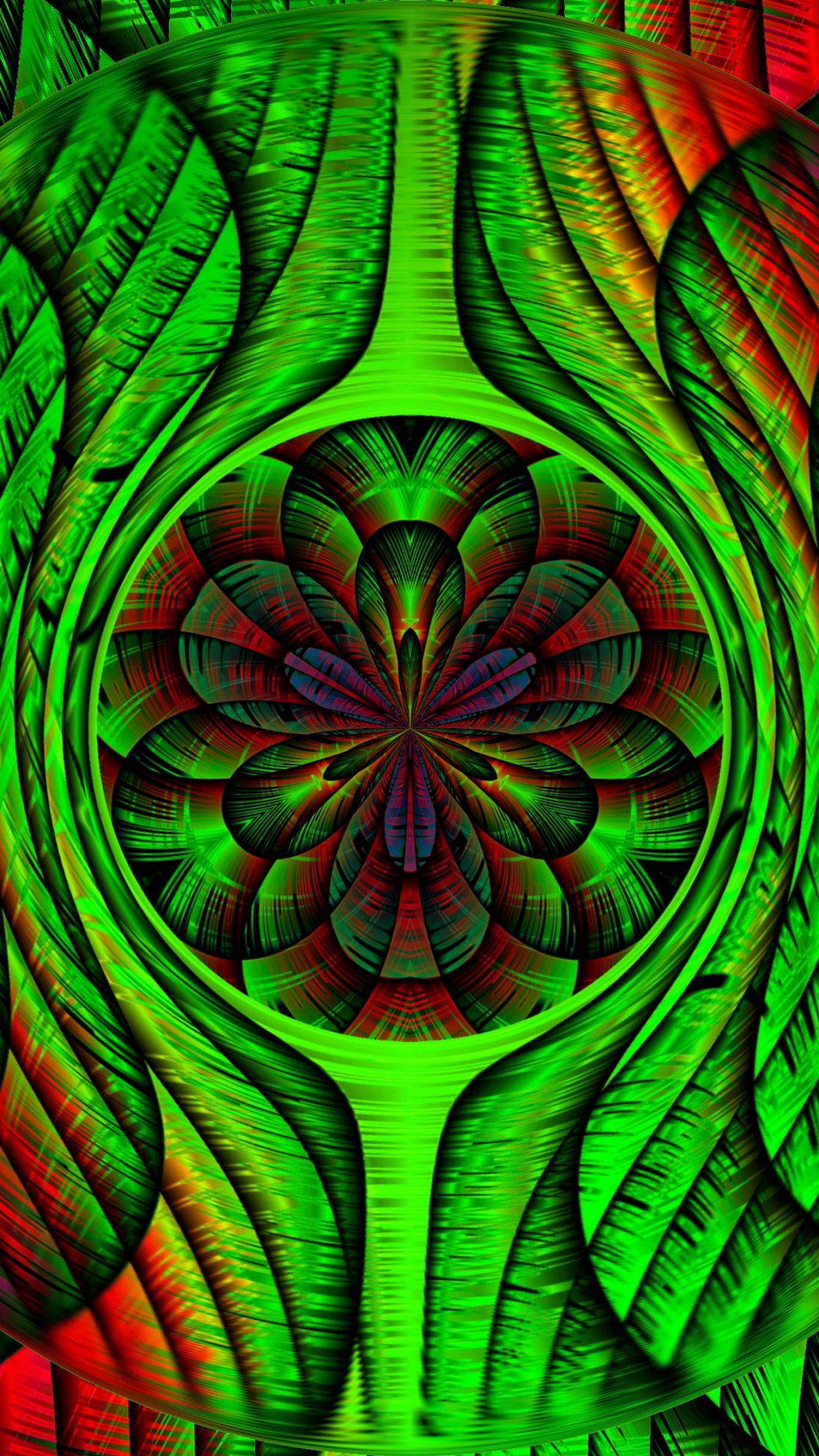 Red Green and Yellow Abstract Painting. Wallpaper in 1080x1920 Resolution