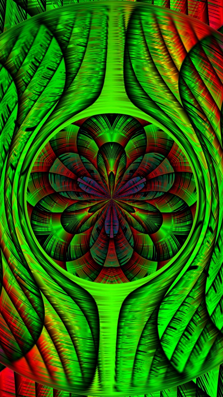 Red Green and Yellow Abstract Painting. Wallpaper in 720x1280 Resolution