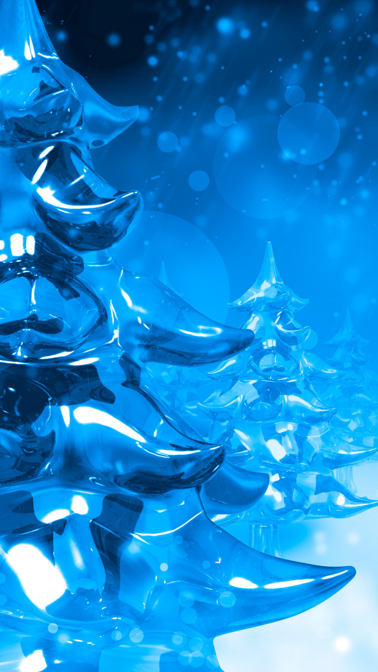 Weihnachten, Blau, Kobaltblau, Weihnachtsbaum, Weihnachtsdekoration. Wallpaper in 750x1334 Resolution
