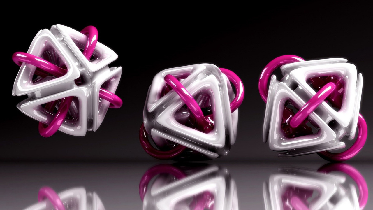 Caramelos Rosados y Blancos en Forma de Corazon. Wallpaper in 1280x720 Resolution