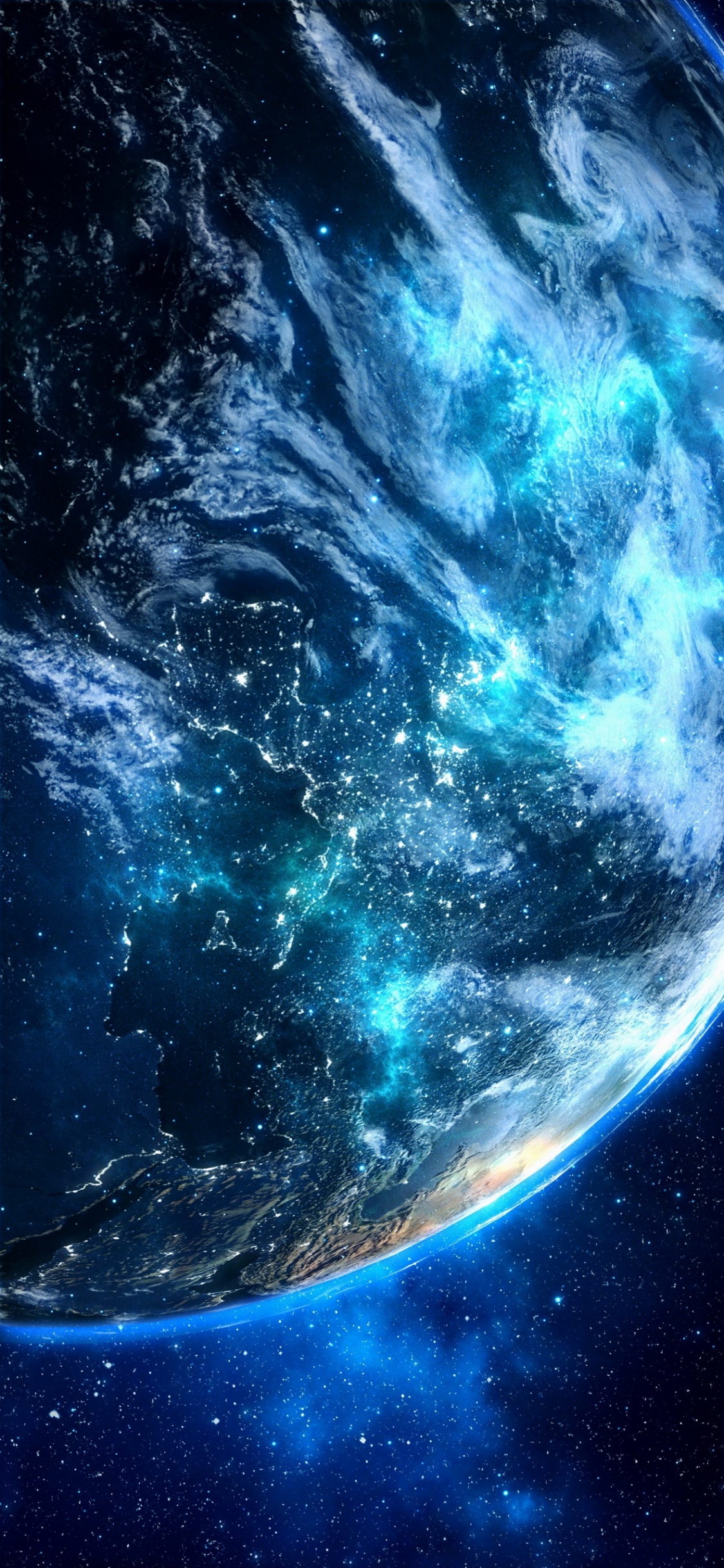 Atmosphäre, Erde, Astronomisches Objekt, Wissenschaft, Kunst. Wallpaper in 1125x2436 Resolution