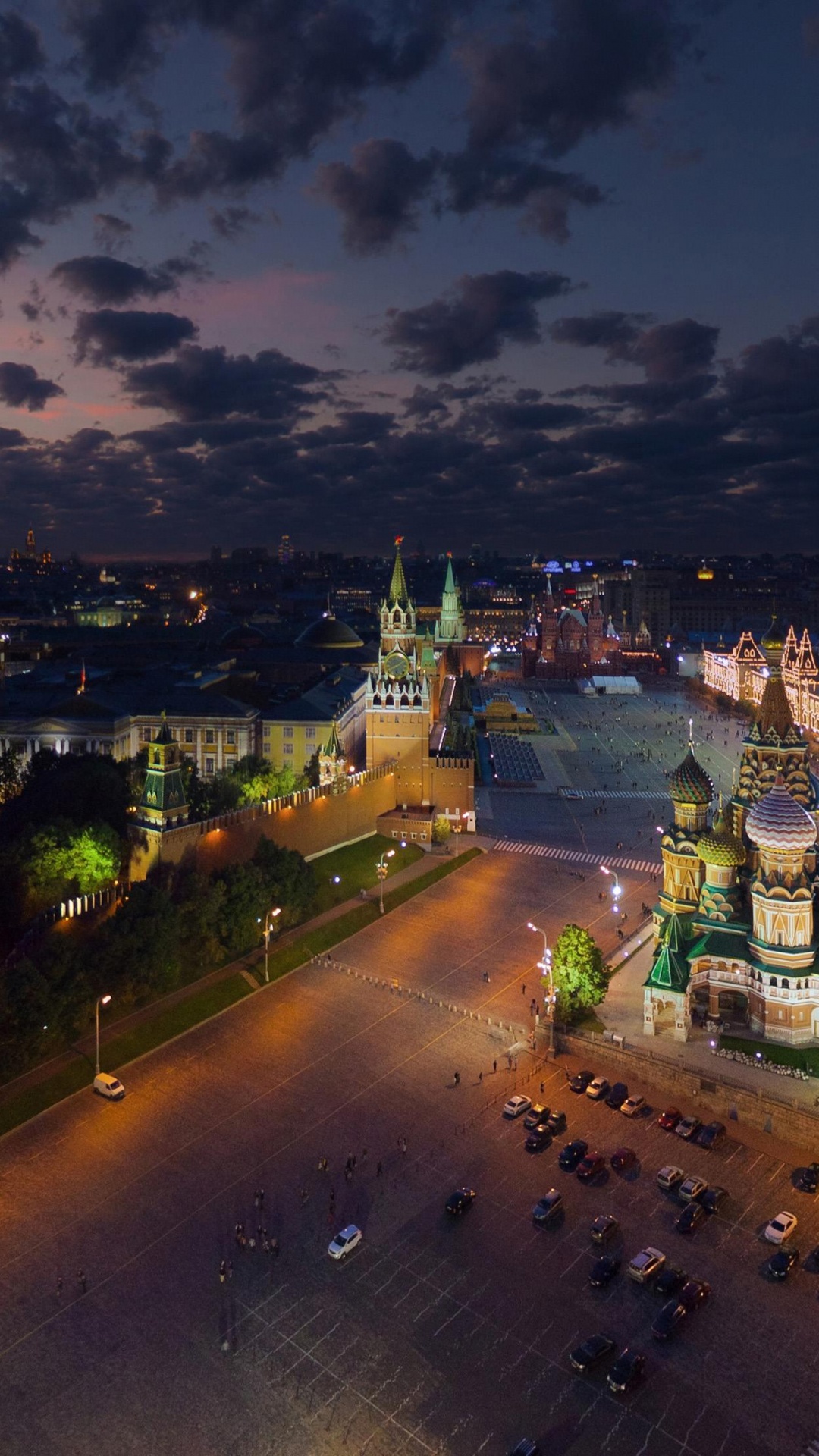 Aerial View of City During Night Time. Wallpaper in 1080x1920 Resolution