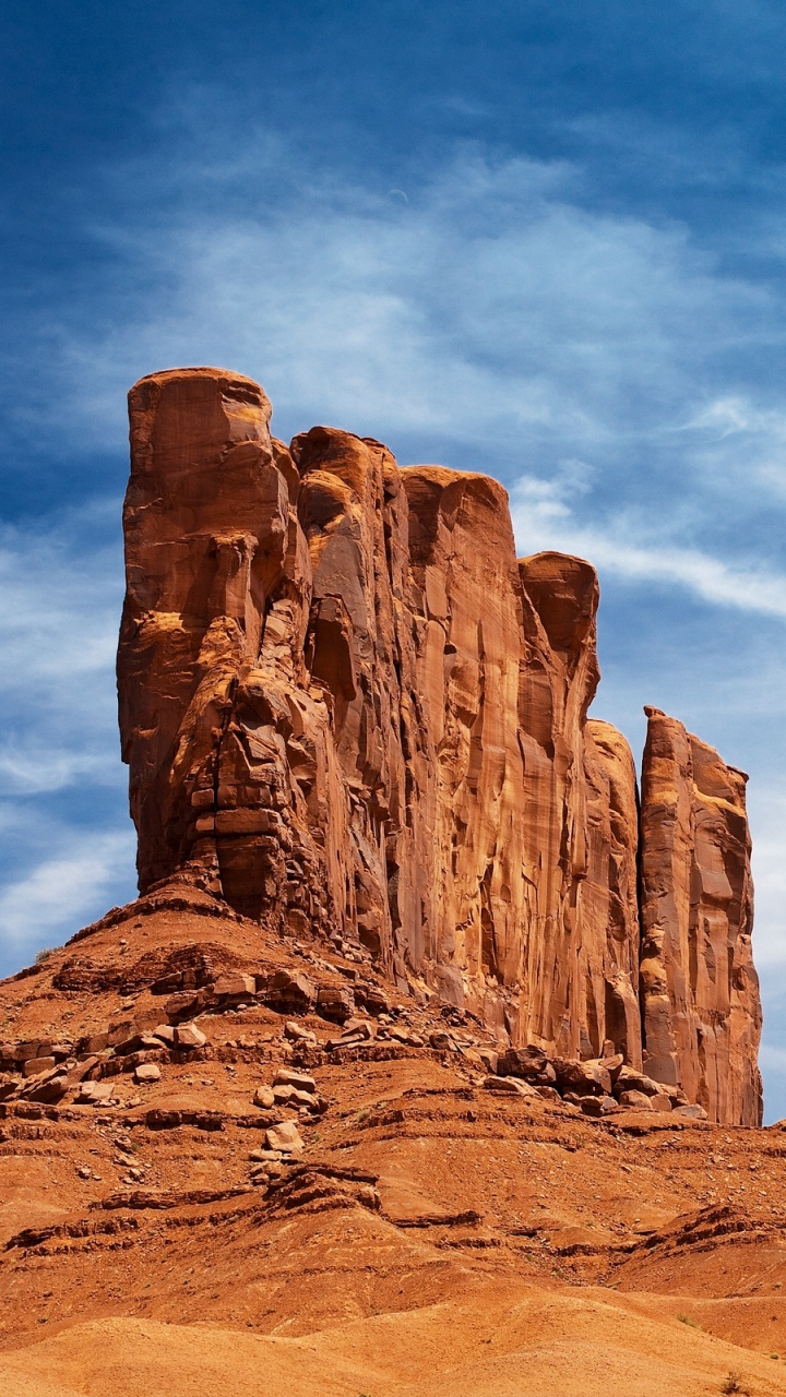 Brown Rock Formation Under Blue Sky During Daytime. Wallpaper in 720x1280 Resolution