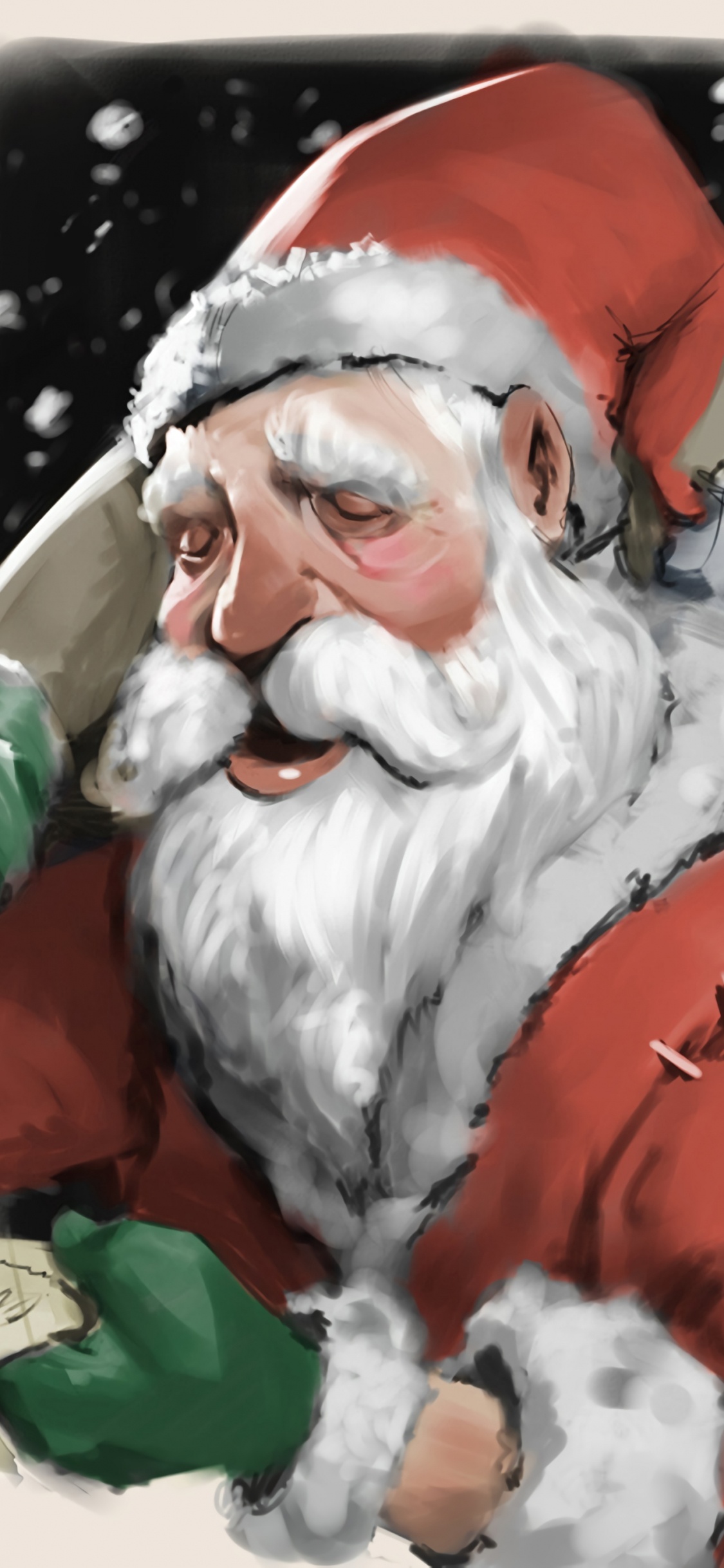 Ded Moroz, Creative Arts, Fictional Character, Lawn Ornament, Santa Claus Sitting. Wallpaper in 1125x2436 Resolution